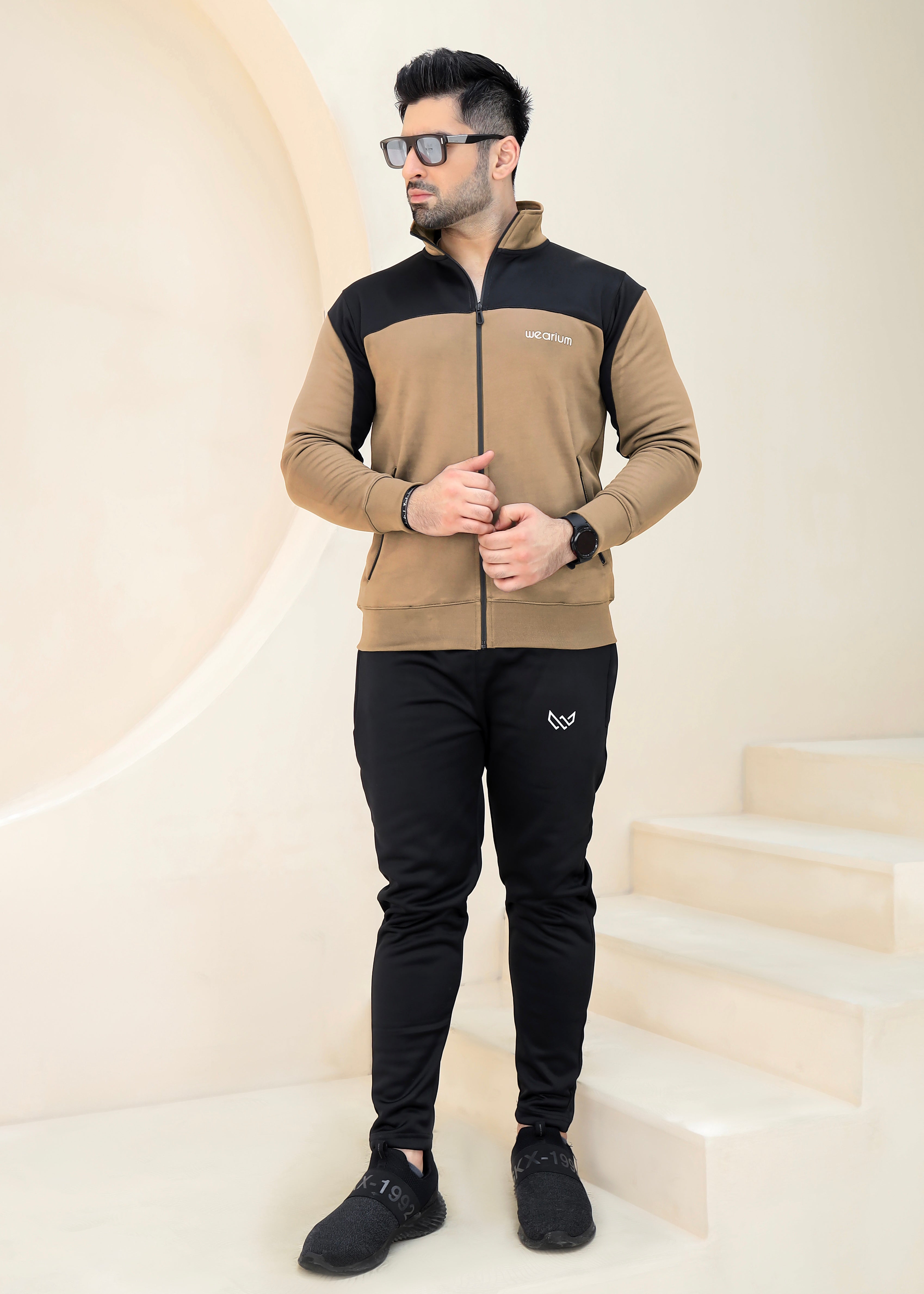 Active Streetwear Winter - Tan/Black