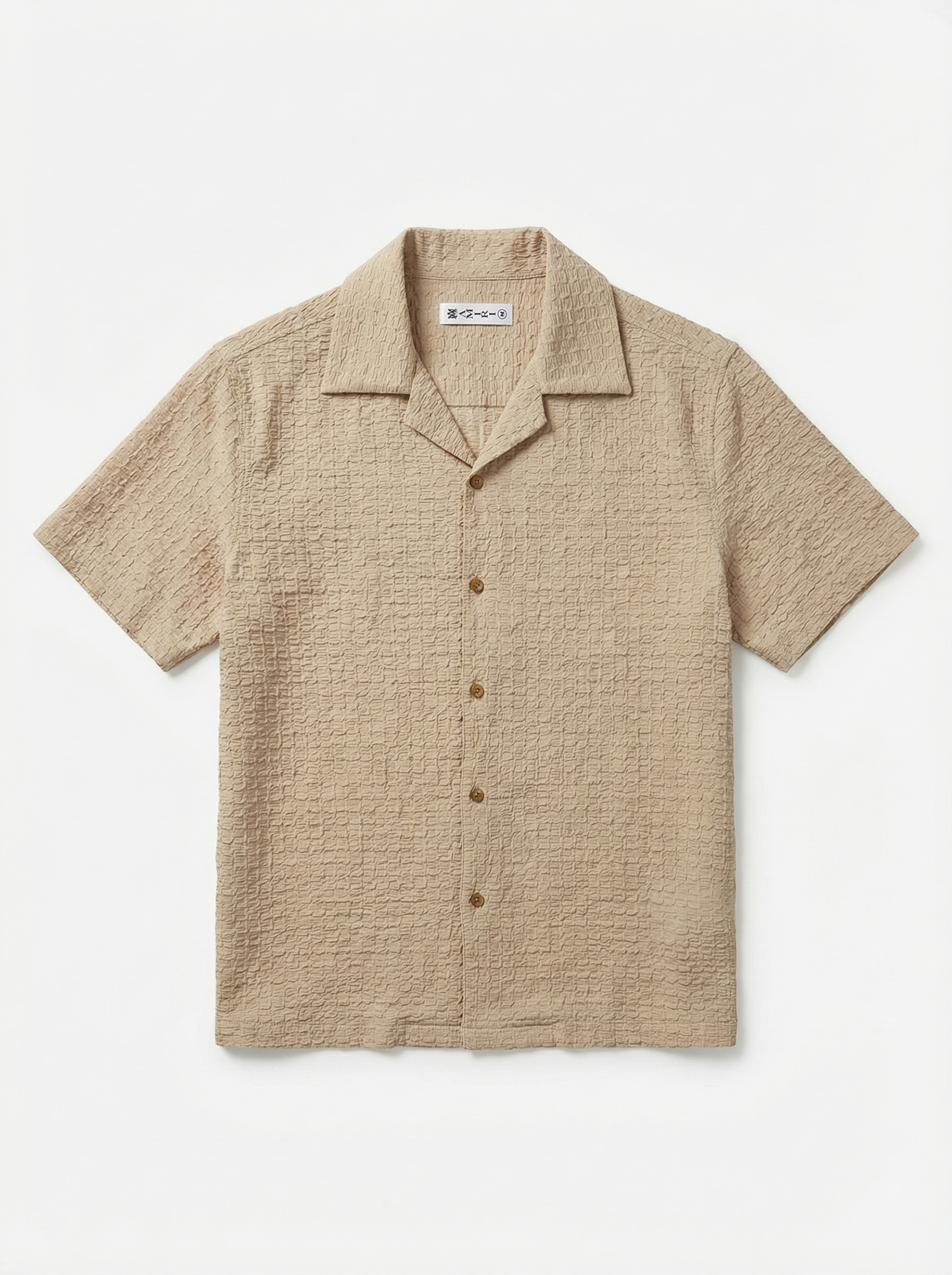 Desert Sand Waffle Lattice Resort Shirt